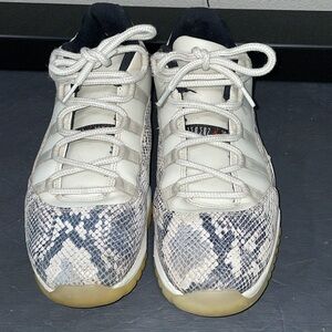 Authentic Air Jordan 11 Low Snakeskin Sneakers